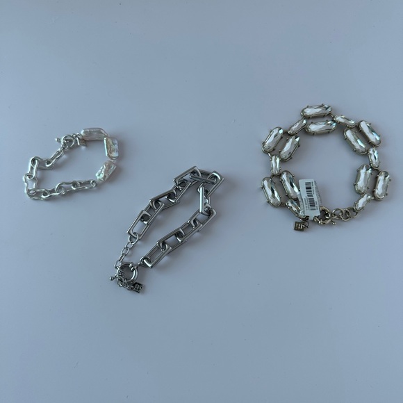 Banana Republic Jewelry - Banana Republic Silver and Cream Bracelet Set - 3 Bracelets